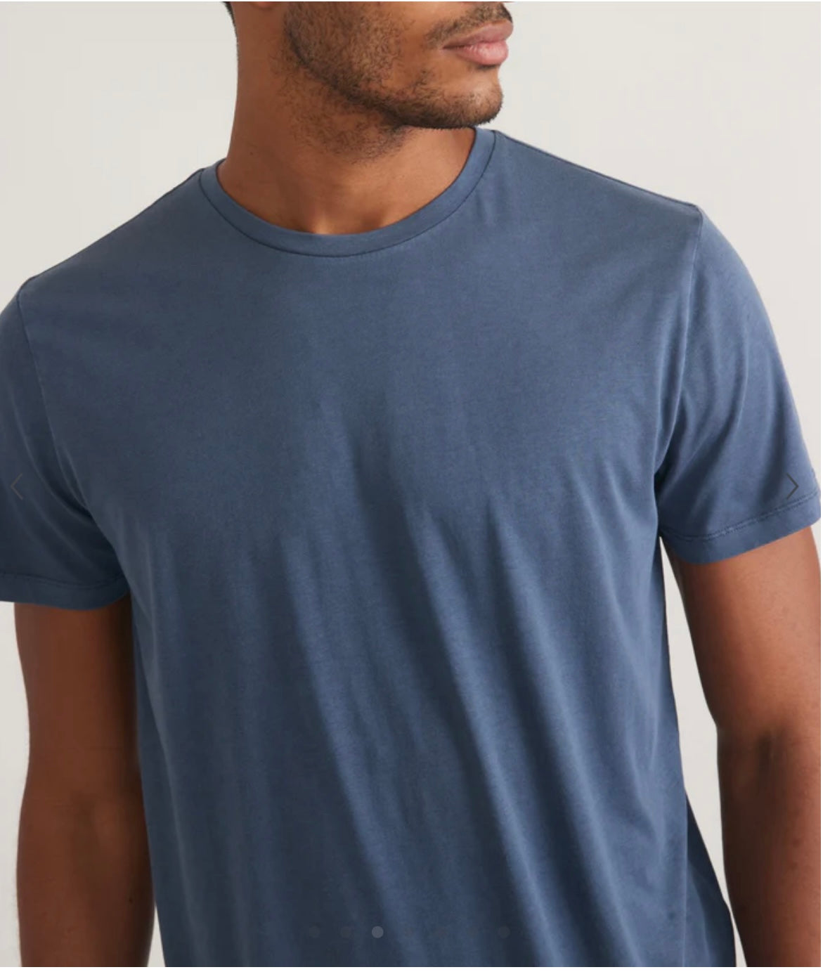 Marine Layer Signature Crew Tee- Faded Denim