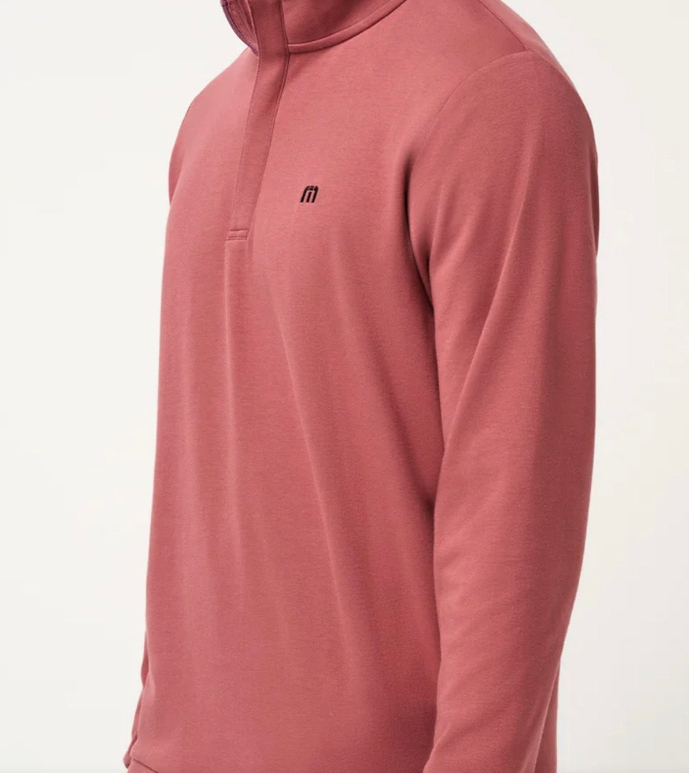 Travis Mathew Cloud 1/4 Zip Roan Rouge