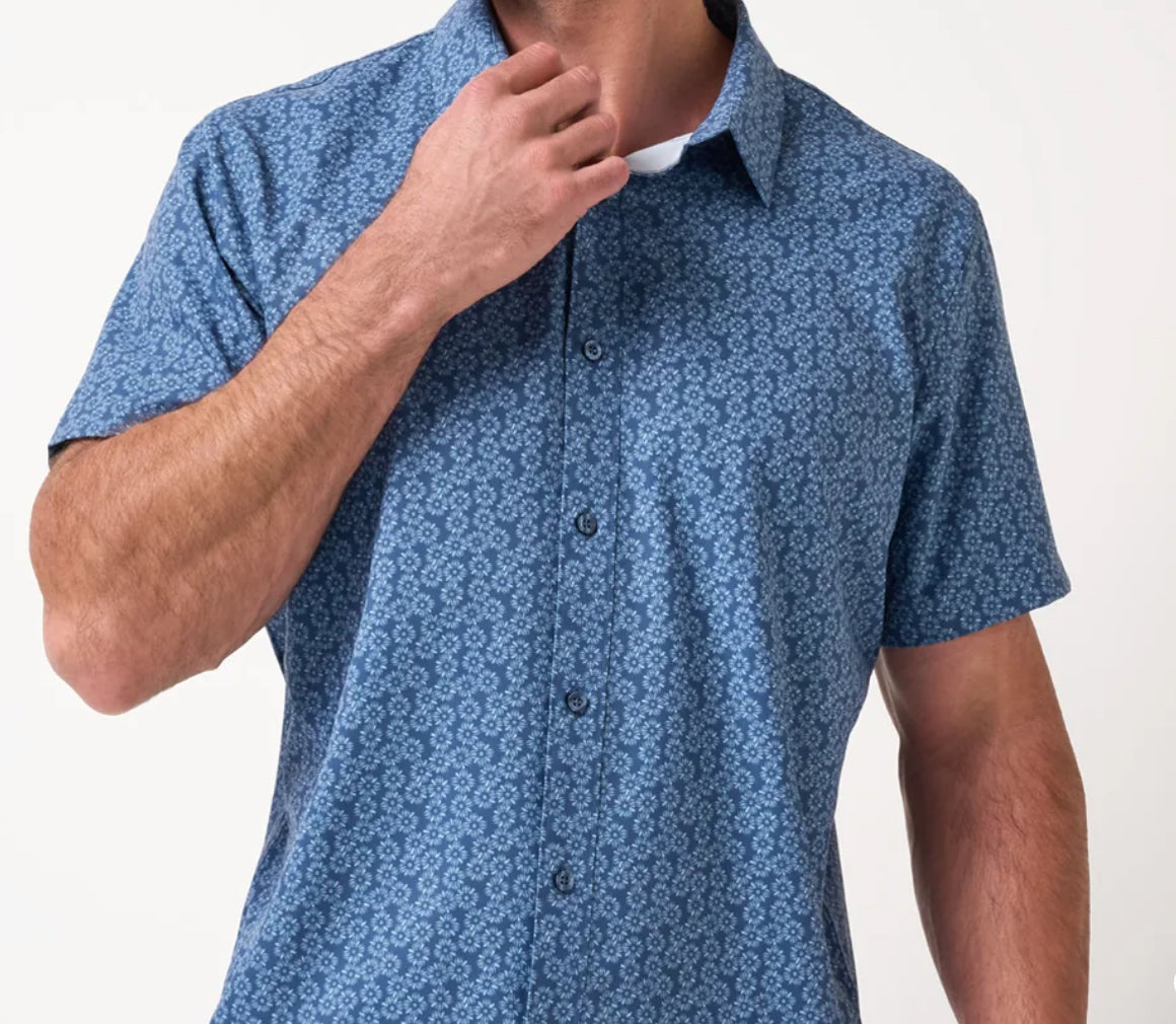 Travis Mathew Techwoven Bering Sea SS Button Up