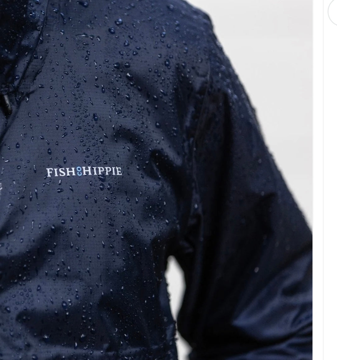 Fish Hippie Waterside RainCoat - Charcoal