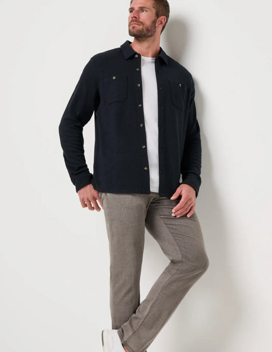 Travis Mathew Cloud Waffle Buttonup-Black