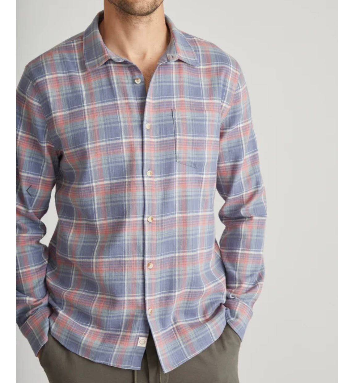 Marine Layer Classic Stretch Selvage Shirt-Multi Plaid