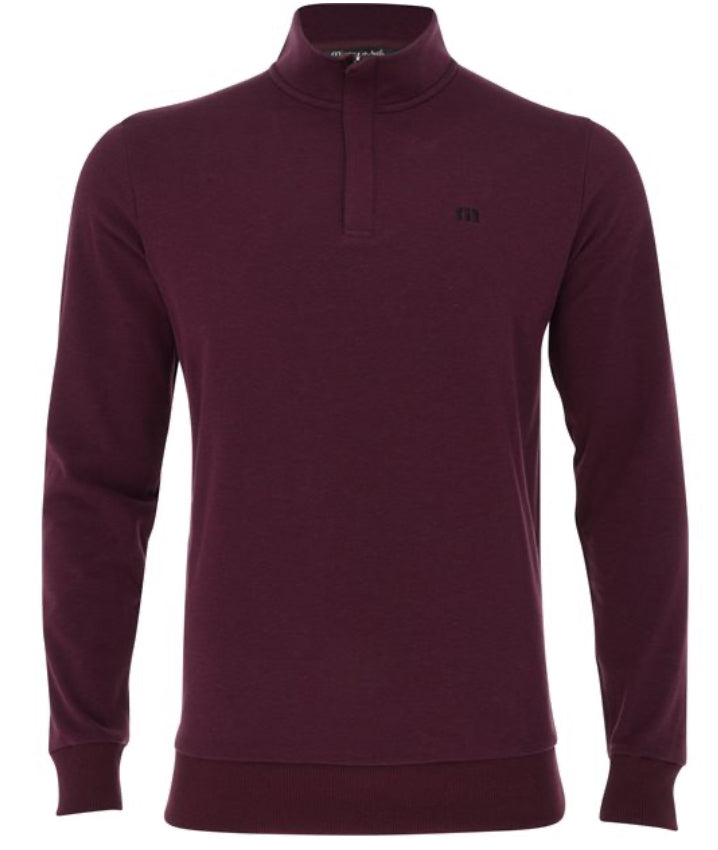 Travis Mathew Upgraded 1/4 Zip Plum