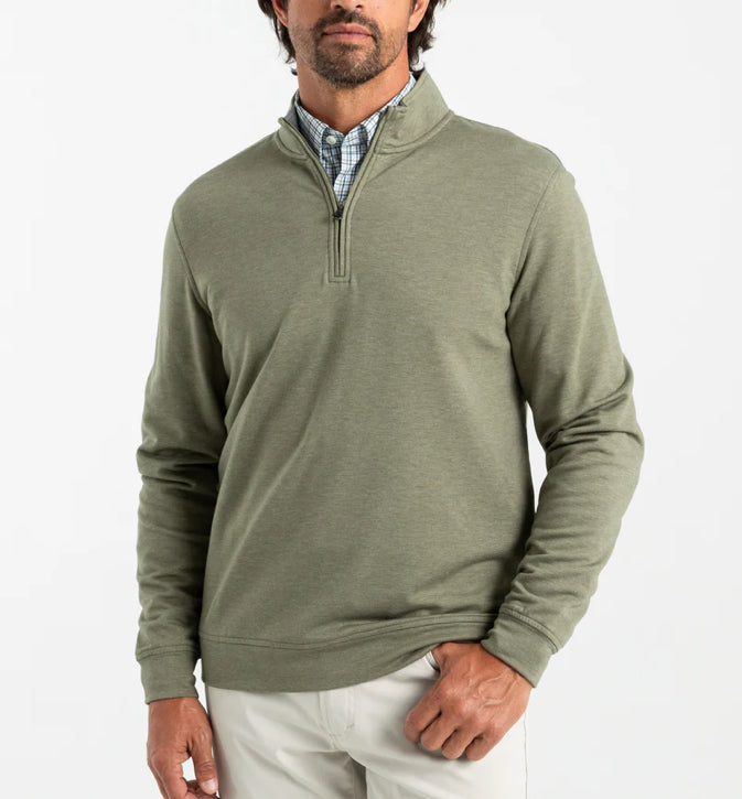 Duck Head Deep Lichen Oliver Heather 1/4 Zip