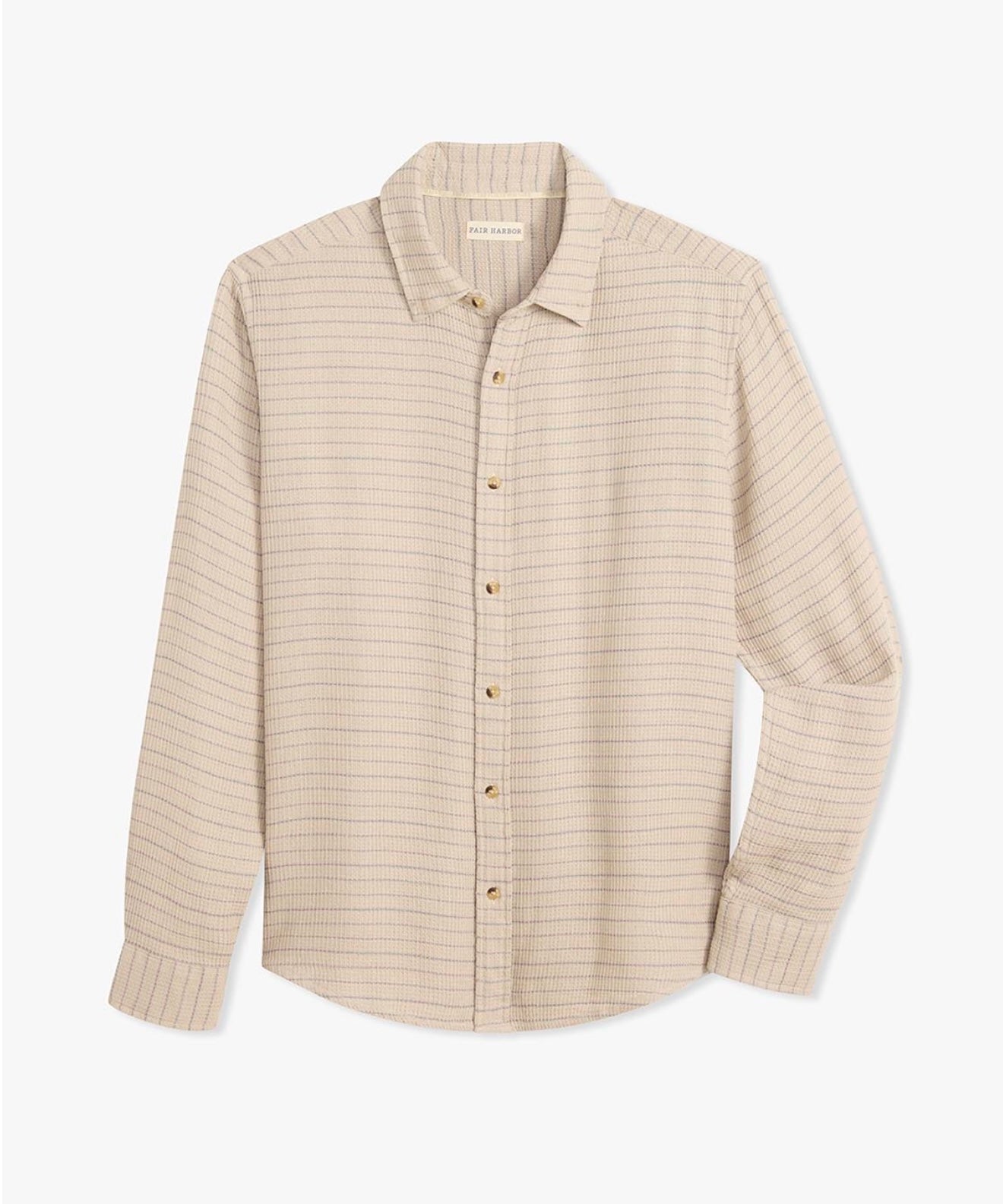 Fair Harbor Oasis Longsleeve Buttonup -Textured Beachwood