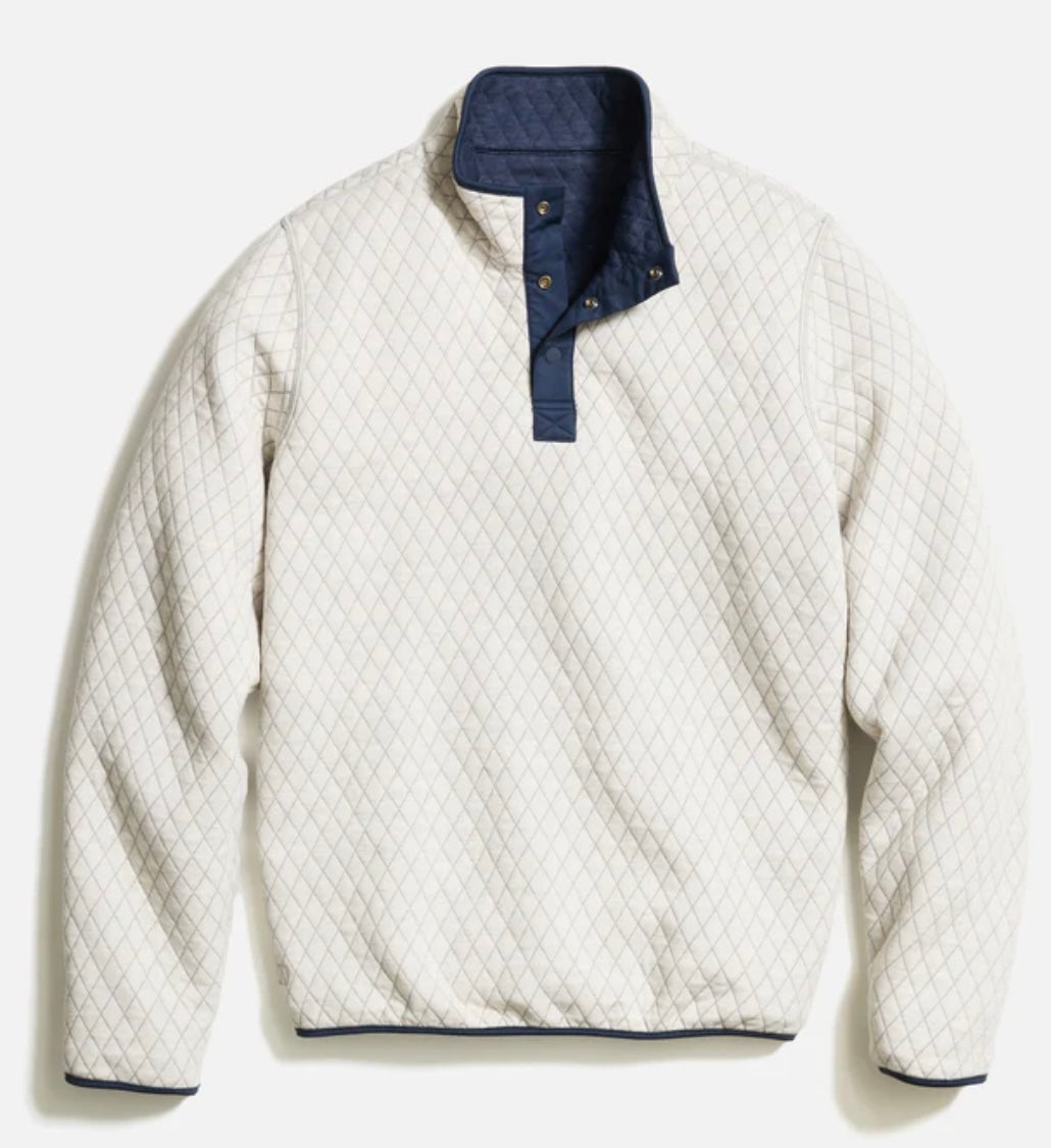 Marine Layer Reversible Corbet Pullover /Navy Oat