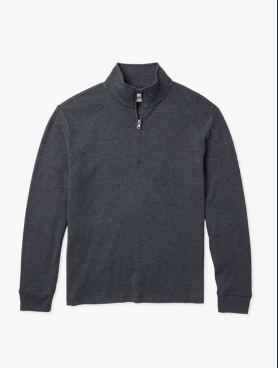 Fair Harbor Larchmont Seawool Quarter Zip Charcoal