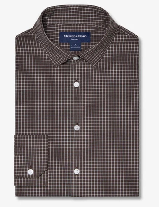 Mizzen & Main Leeward LS Expresso Cole Plaid