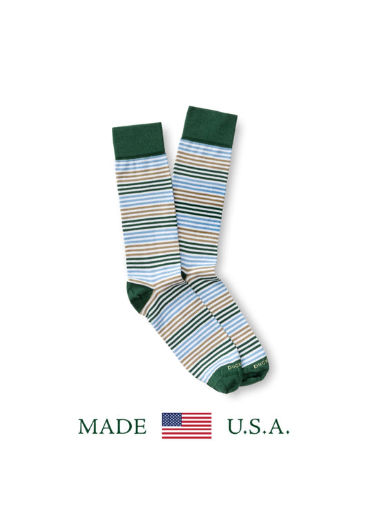 Duck Head Green Stripe Sovks