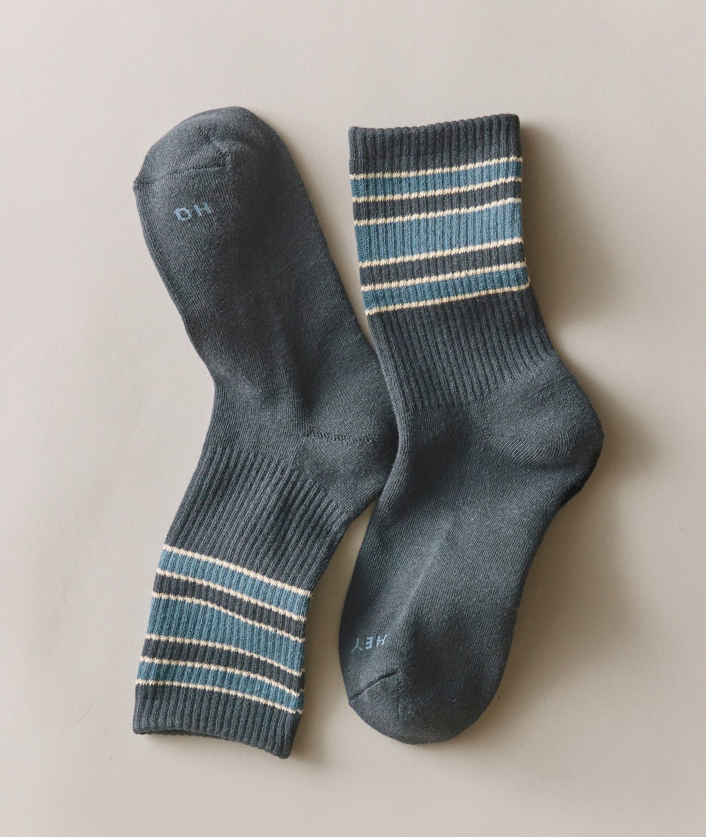 Marine Layer Gym Socks -Green Stripe