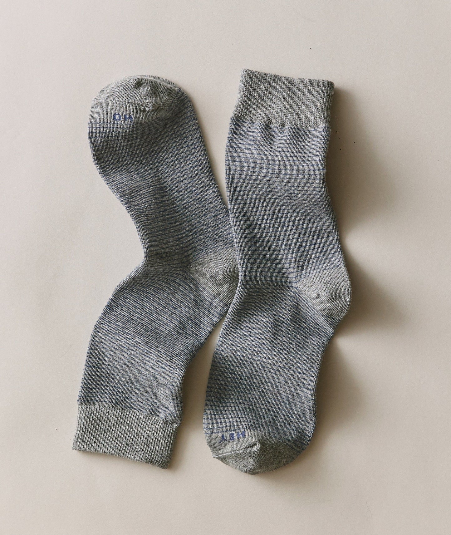 Marine Layer Crew Socks- Grey Stripe