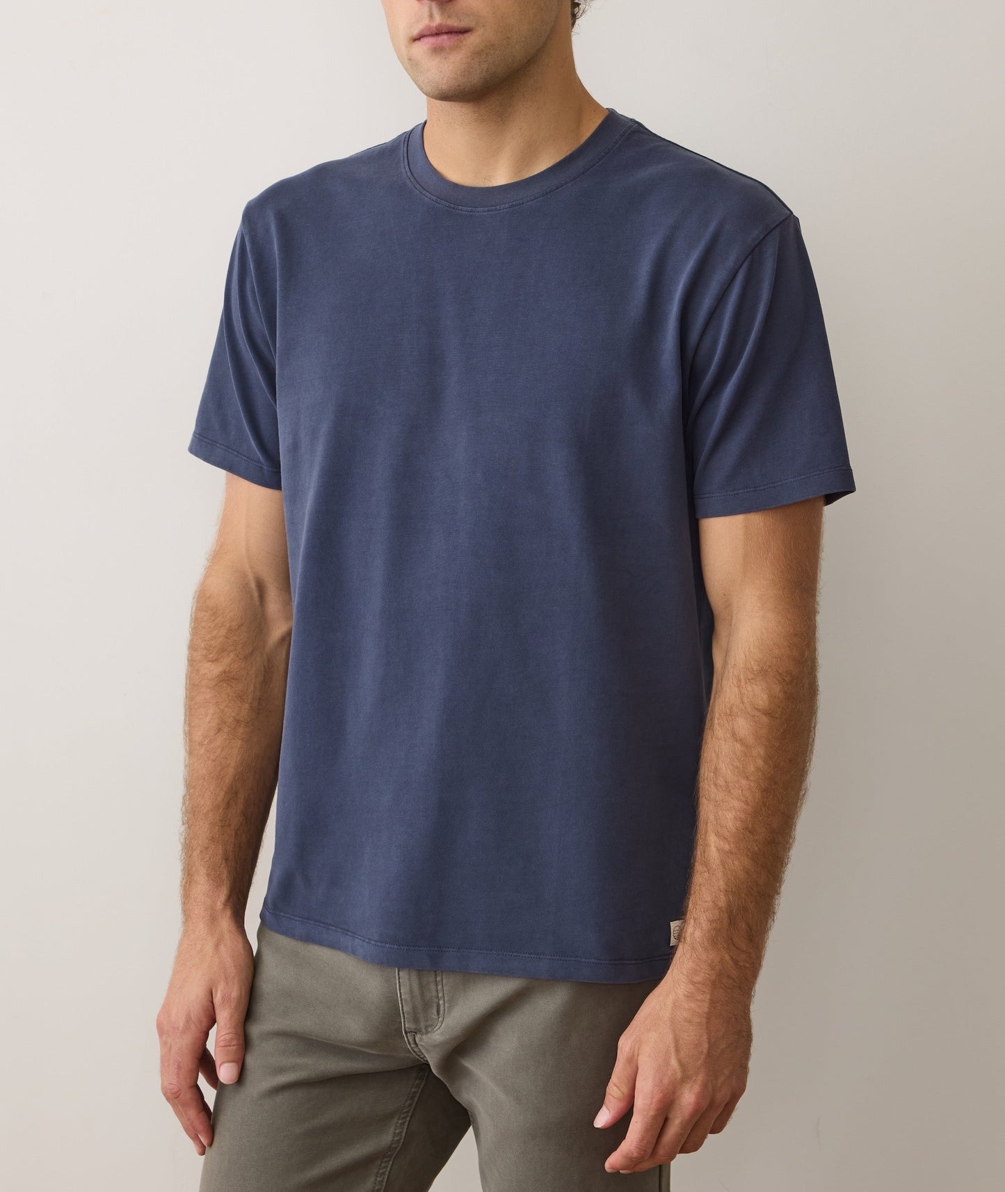 Marine Luxe Jersey Relaxed Tee in Mood Indigo