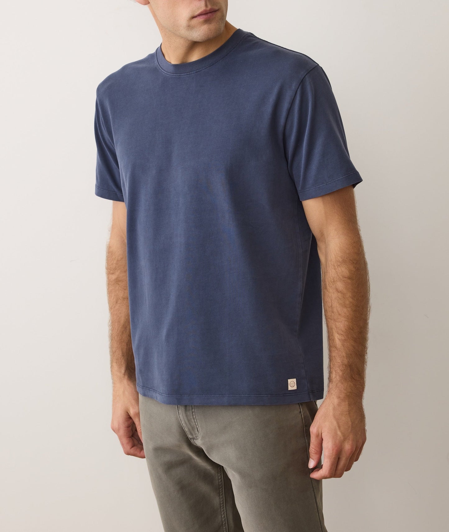 Marine Luxe Jersey Relaxed Tee in Mood Indigo