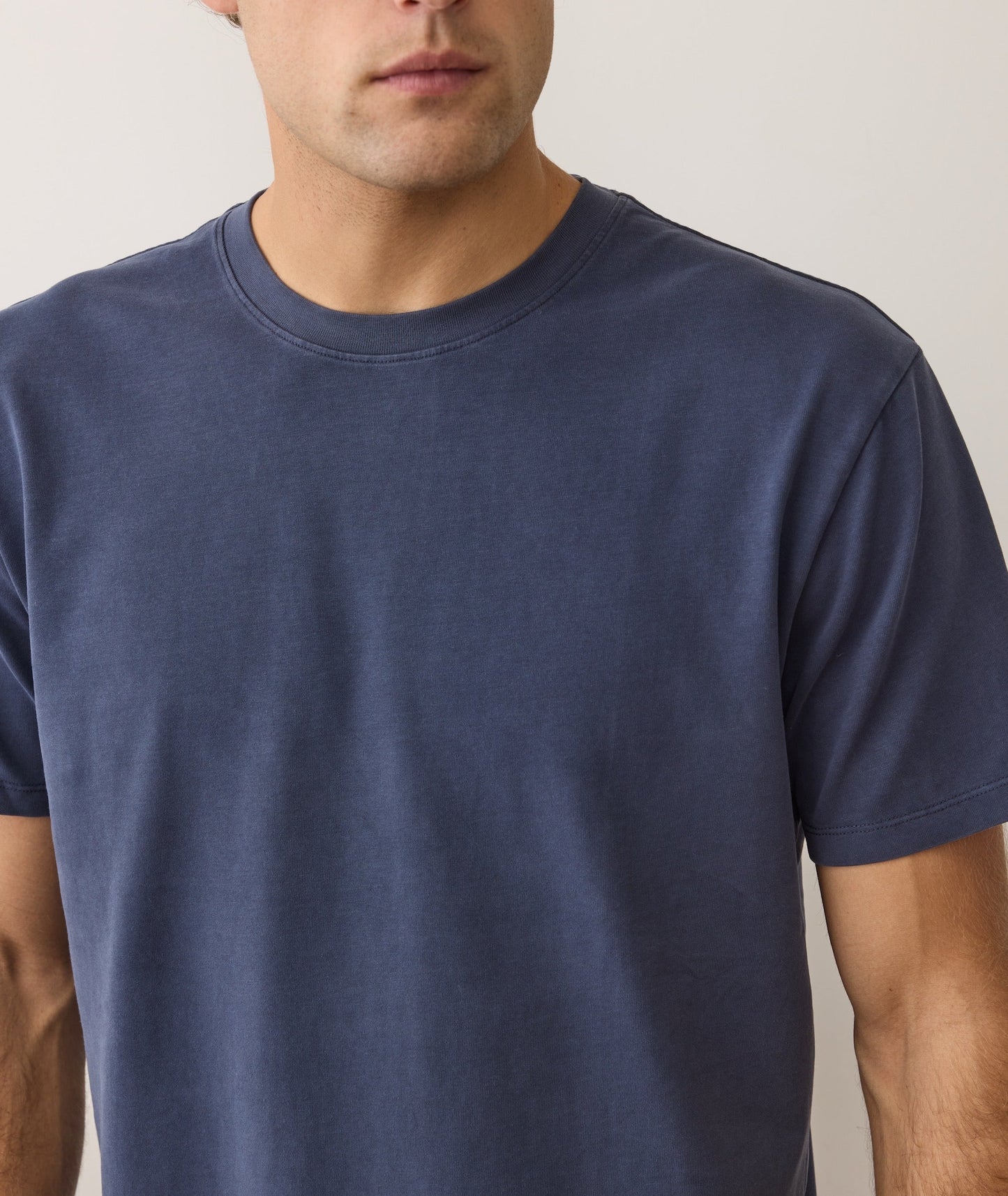 Marine Luxe Jersey Relaxed Tee in Mood Indigo
