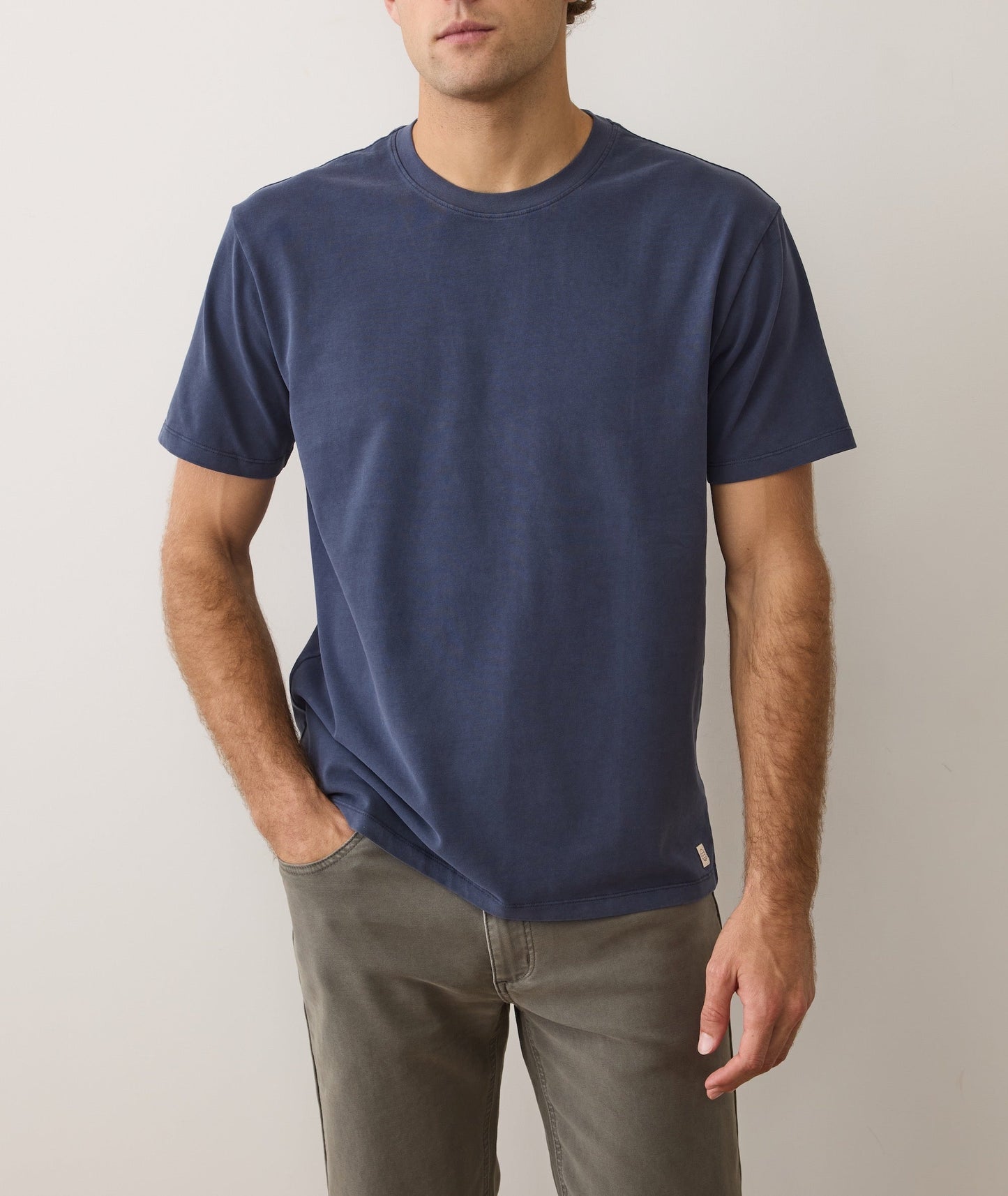 Marine Luxe Jersey Relaxed Tee in Mood Indigo