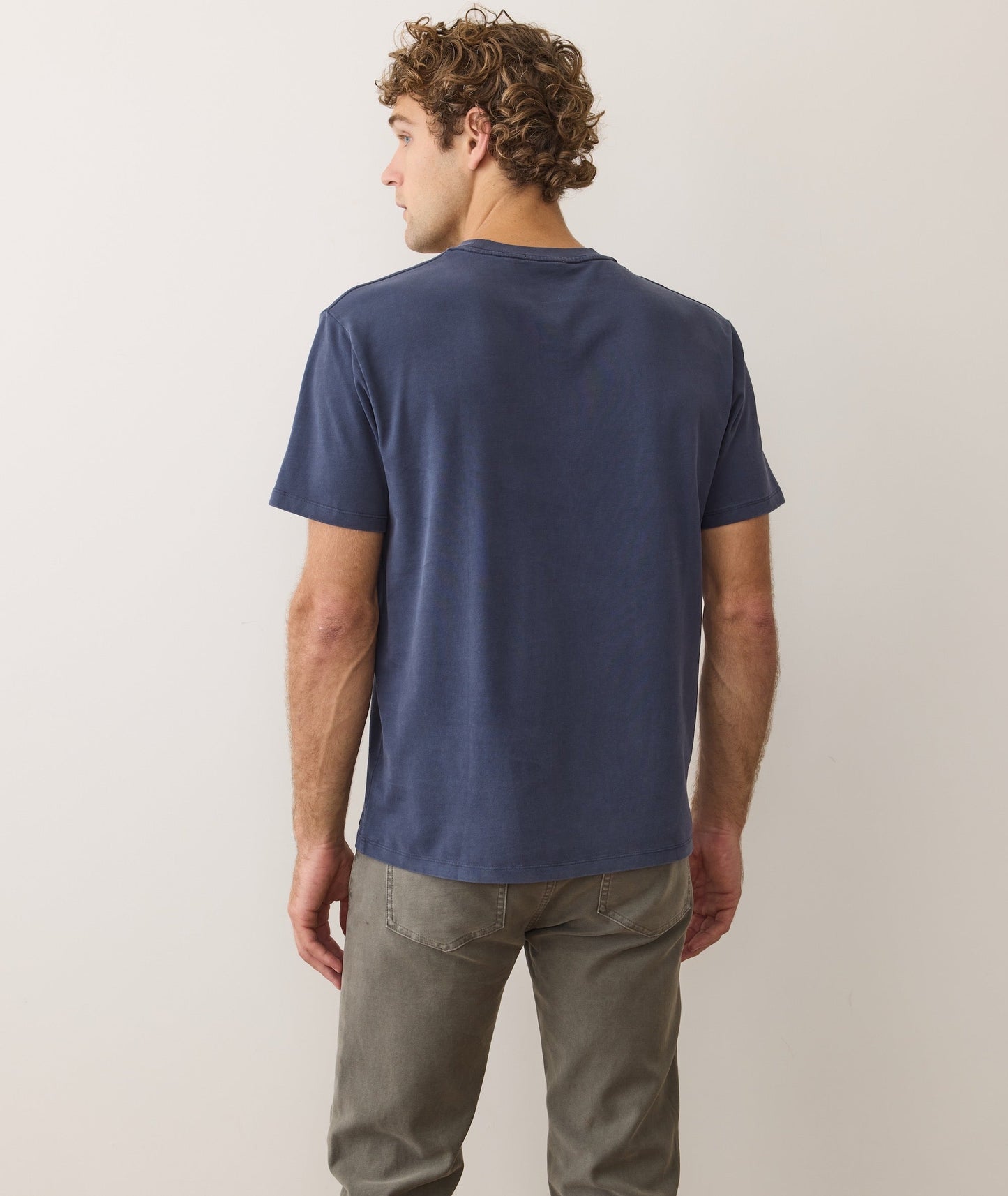 Marine Luxe Jersey Relaxed Tee in Mood Indigo