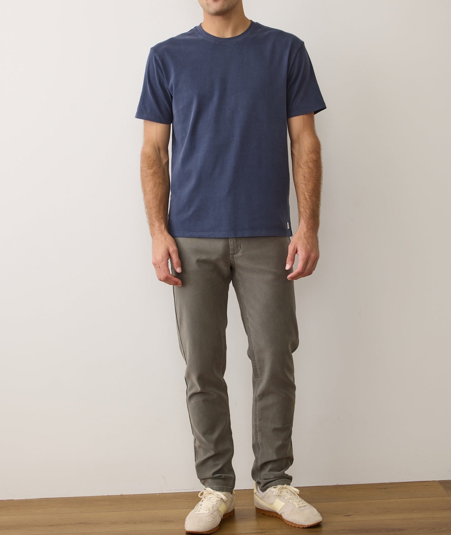 Marine Luxe Jersey Relaxed Tee in Mood Indigo