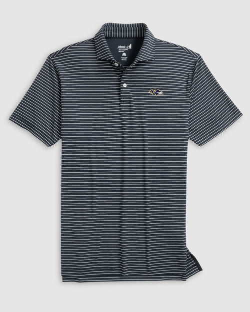 Johnnie O Baltimore Ravens Beau Striped Performance Jersey Polo