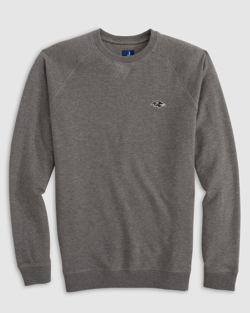 Johnnie O Baltimore Ravens Freeman Crewneck Sweatshirt- grey