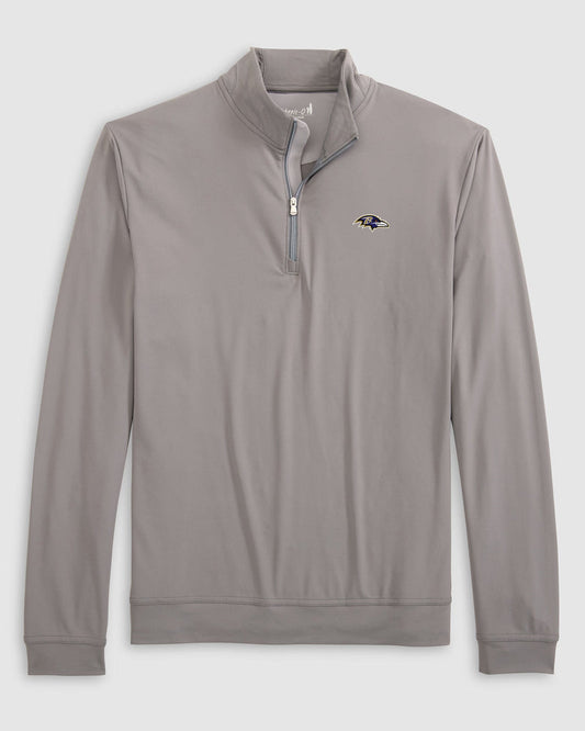 Johnnie O Baltimore Ravens Motion Performance 1/4 Zip Pullover-Thunder