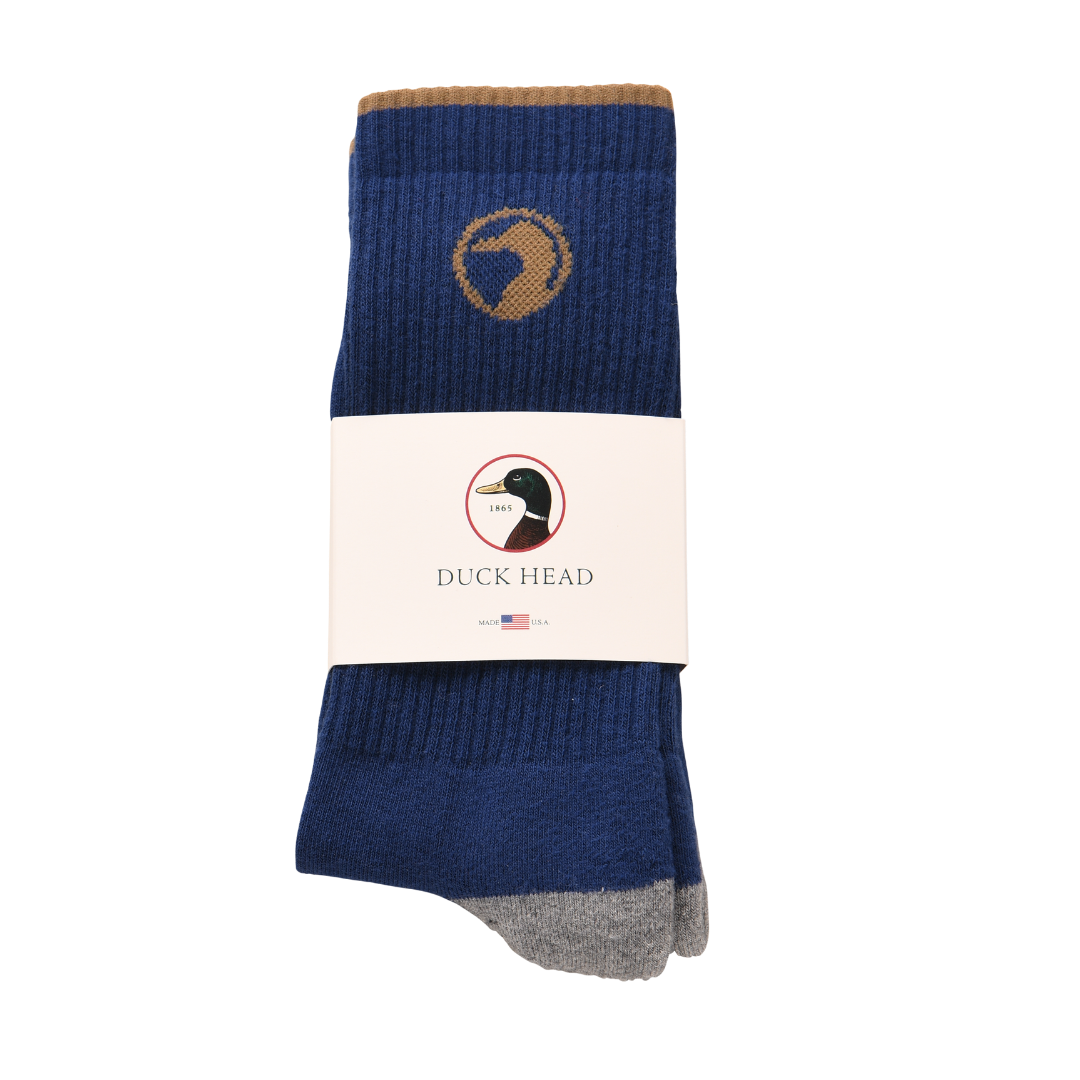 Duck Head Varsity Socks-Navy