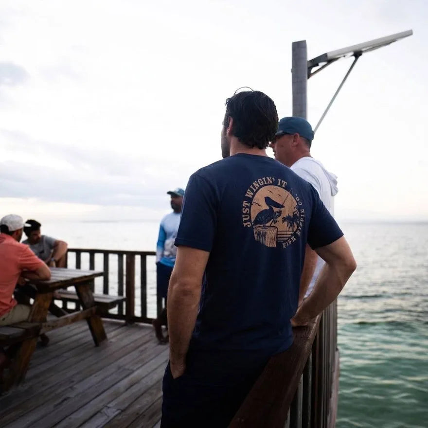 Fish Hippie Docksidr Just Wing It Tee-Navy