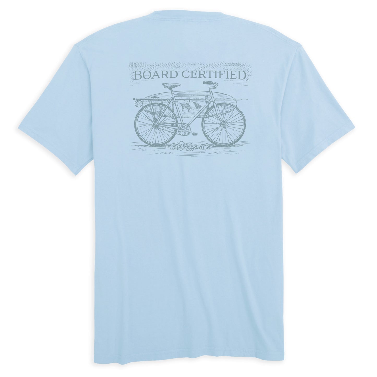 Fish Hippie Bike Tee-Sky