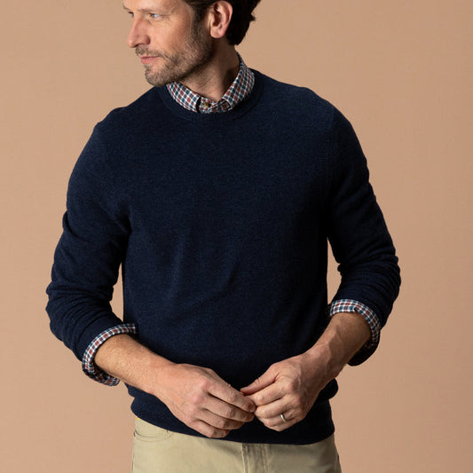 Duck Head Henson Merino Crewneck Sweater -Navy
