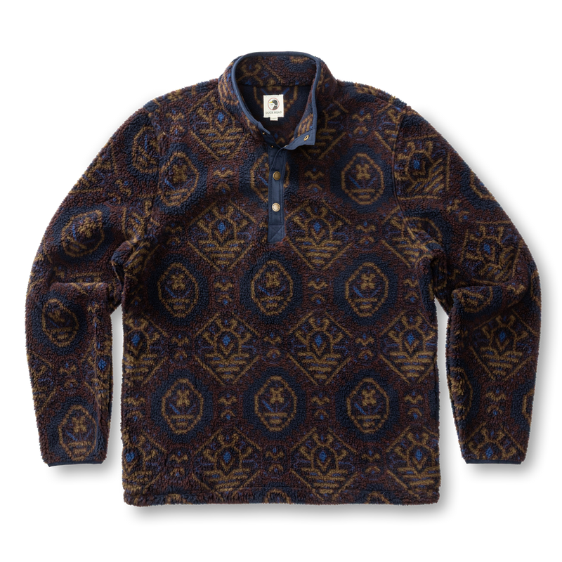 Duck Head Pineview Fleece 1/4 Snap Pullover- Deep Navy
