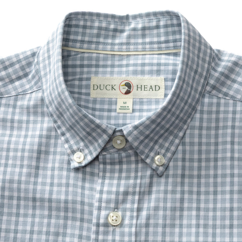 Duck Head Cotton Cashmere Poplin Sport Shirt- Windblown Sky