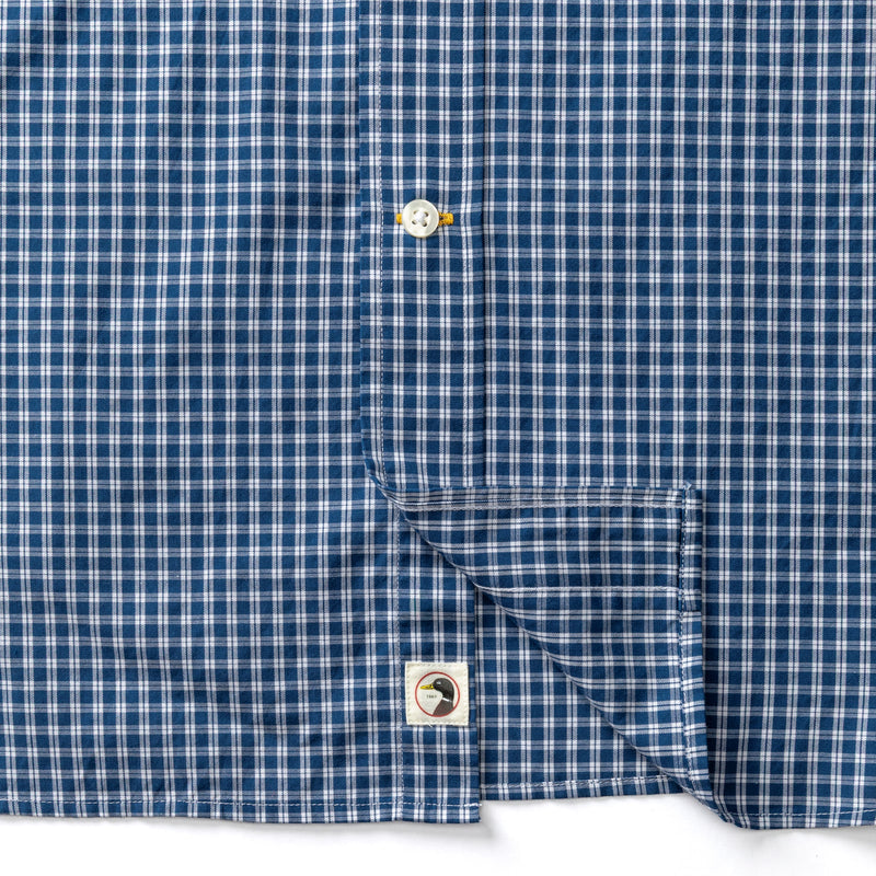 Duck Head Cotton Cashmere Poplin Sport Shirt-Navy Peony