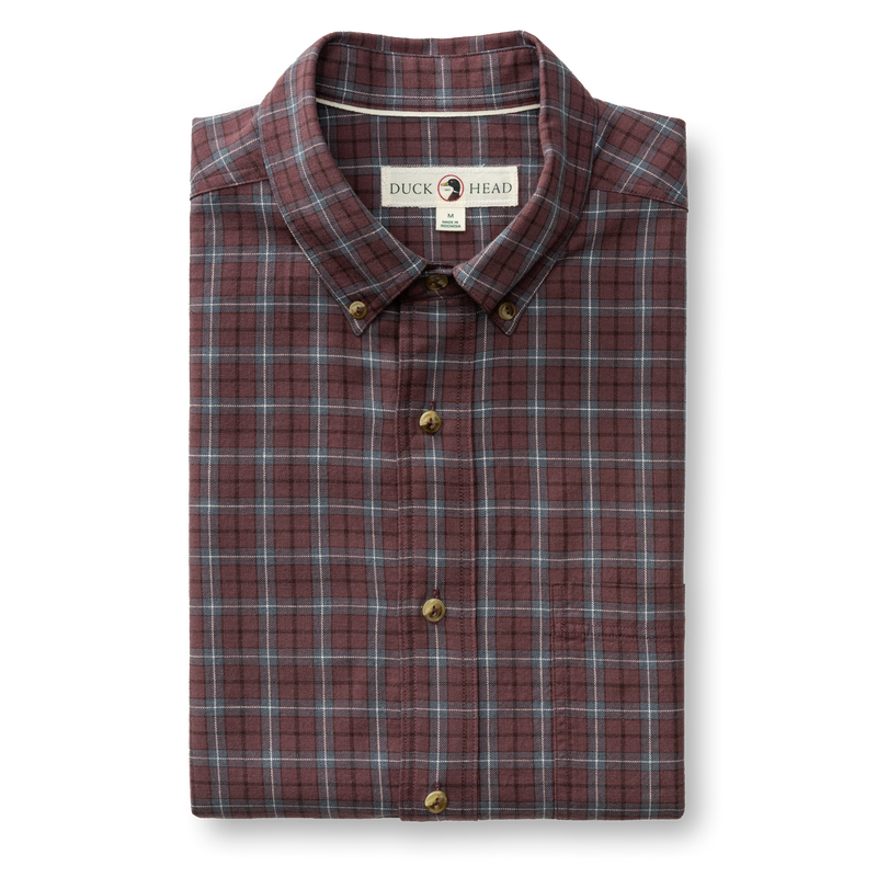 Duck Head Cotton Wool Sport Shirt- Huckleyberry