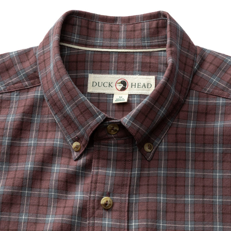 Duck Head Cotton Wool Sport Shirt- Huckleyberry