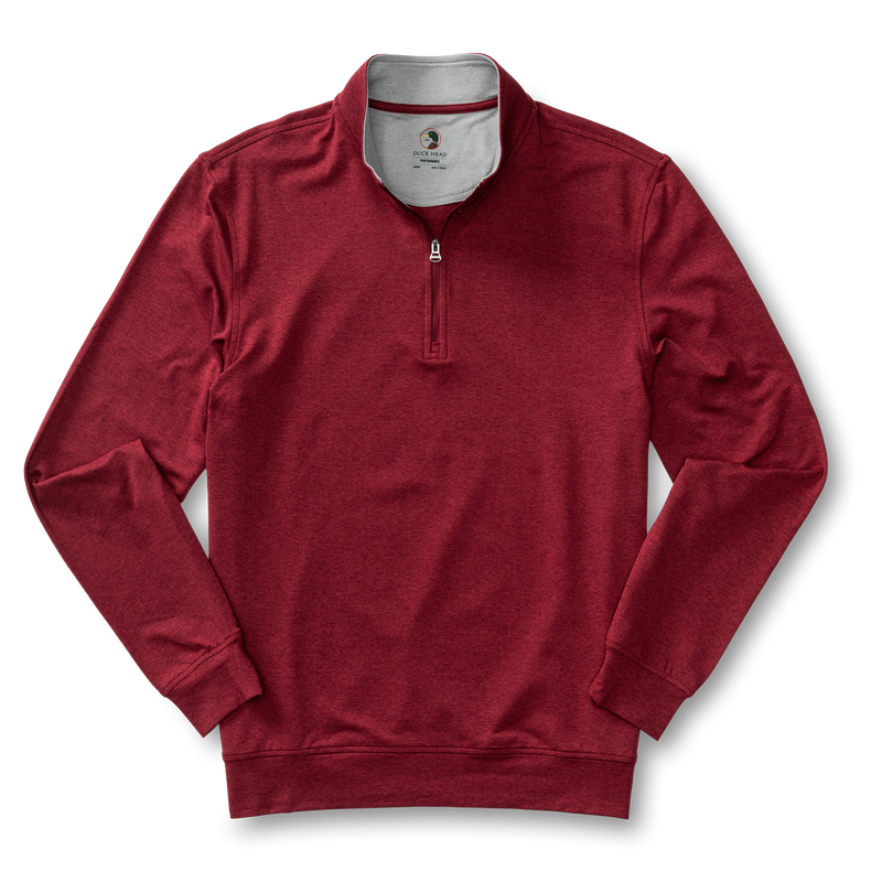 Duck Head Long Drive Performance 1/4 Zip Pullover
Deep Red