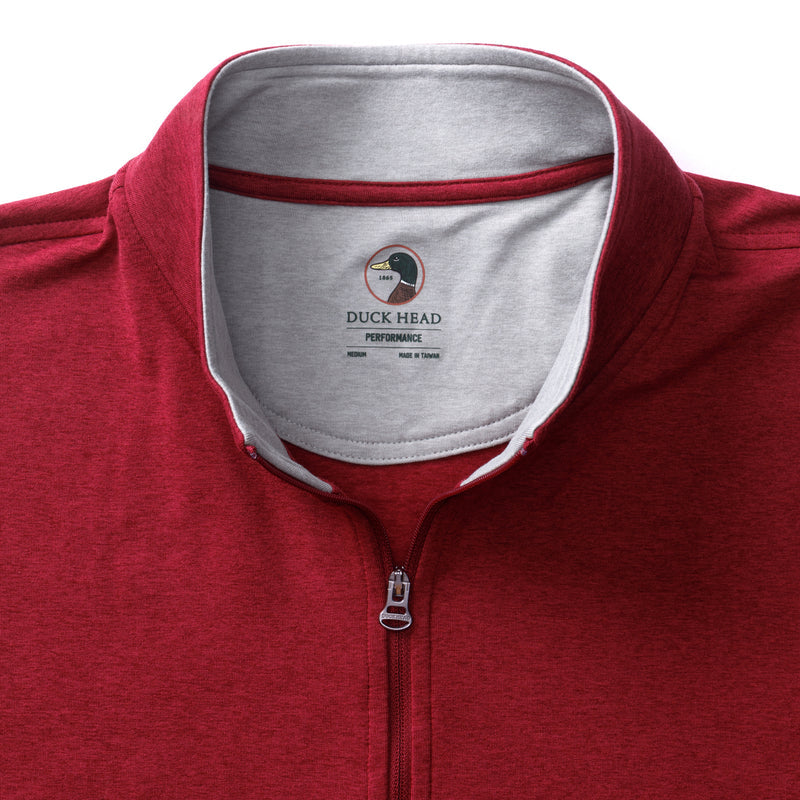 Duck Head Long Drive Performance 1/4 Zip Pullover
Deep Red