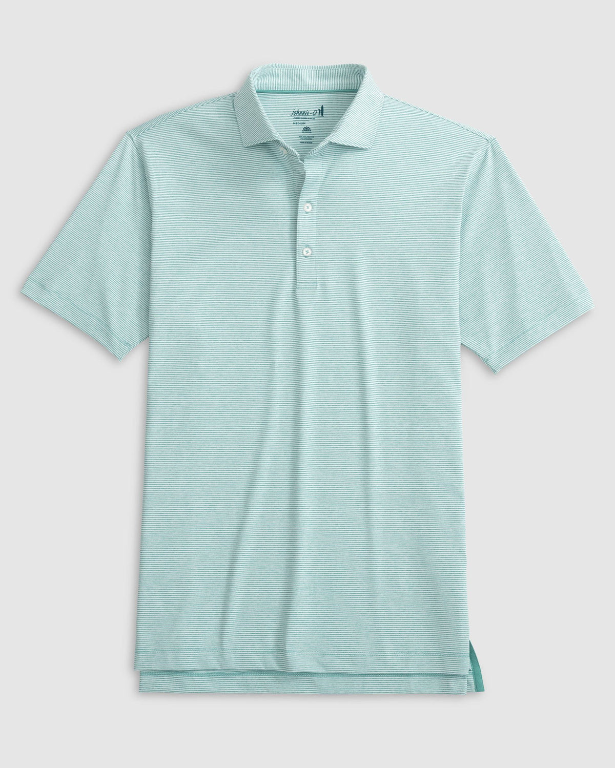 Johnnie O Performance Jersey Polo - Lyndonn Stripe-Green Grass