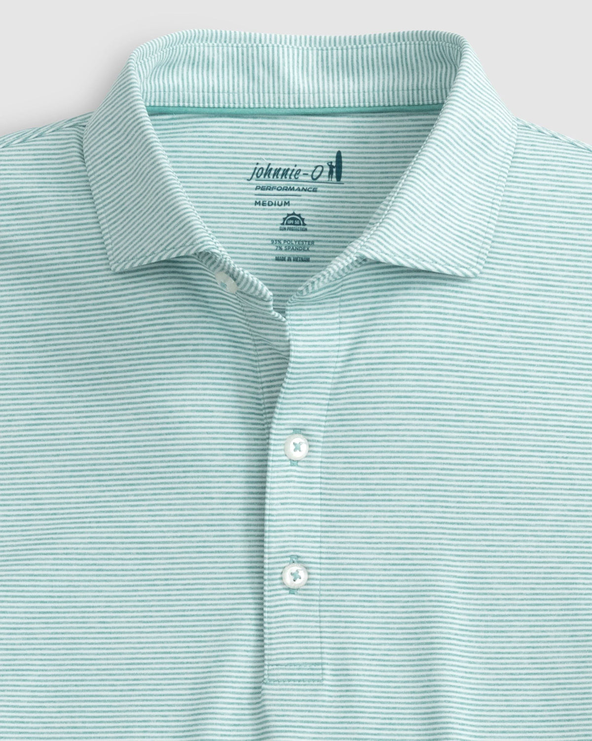 Johnnie O Performance Jersey Polo - Lyndonn Stripe-Green Grass