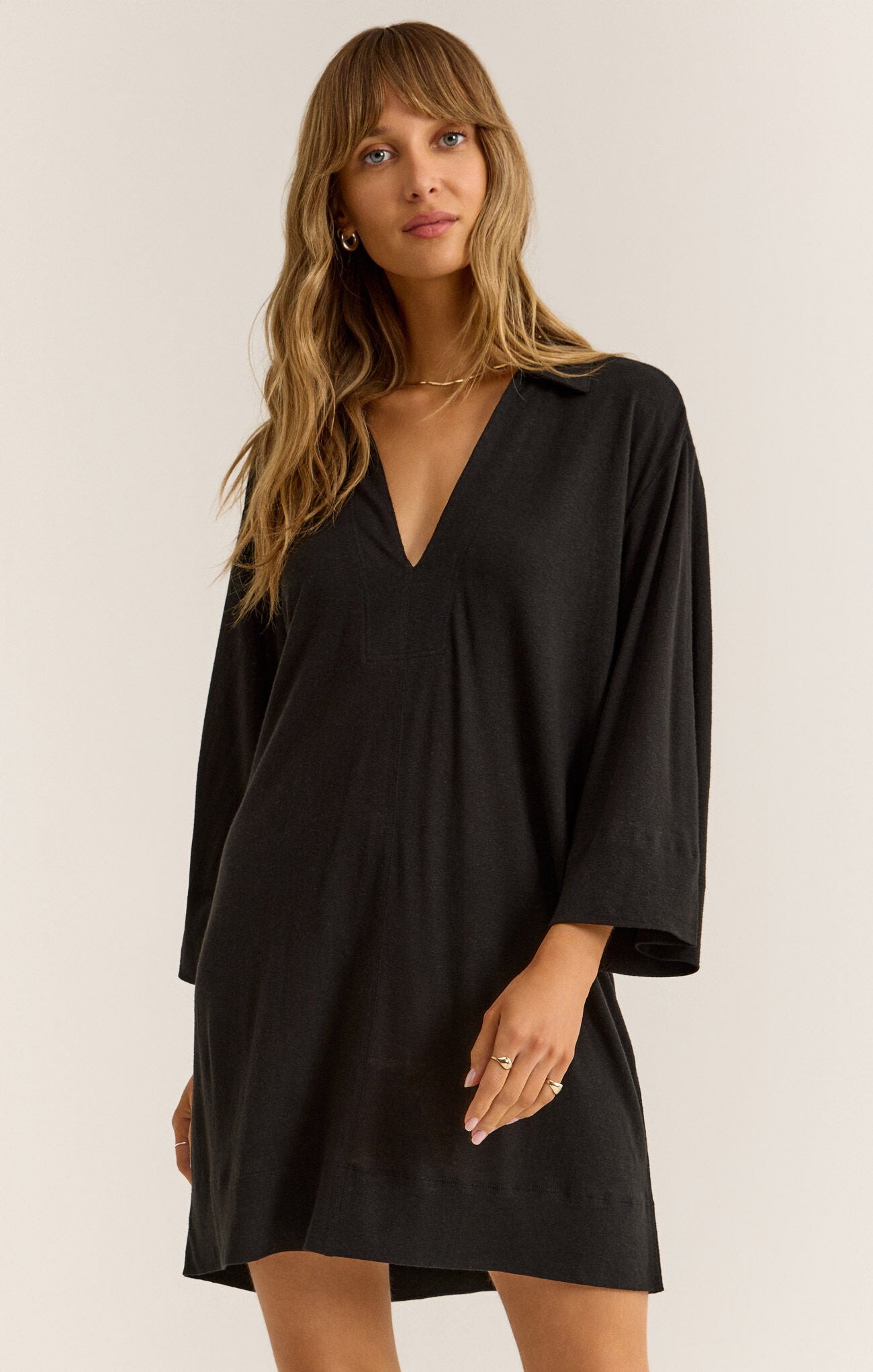 ZSupply MALLORY COVER UP MINI DRESS/black