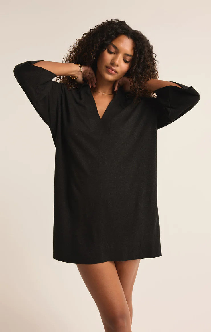 ZSupply MALLORY COVER UP MINI DRESS/black