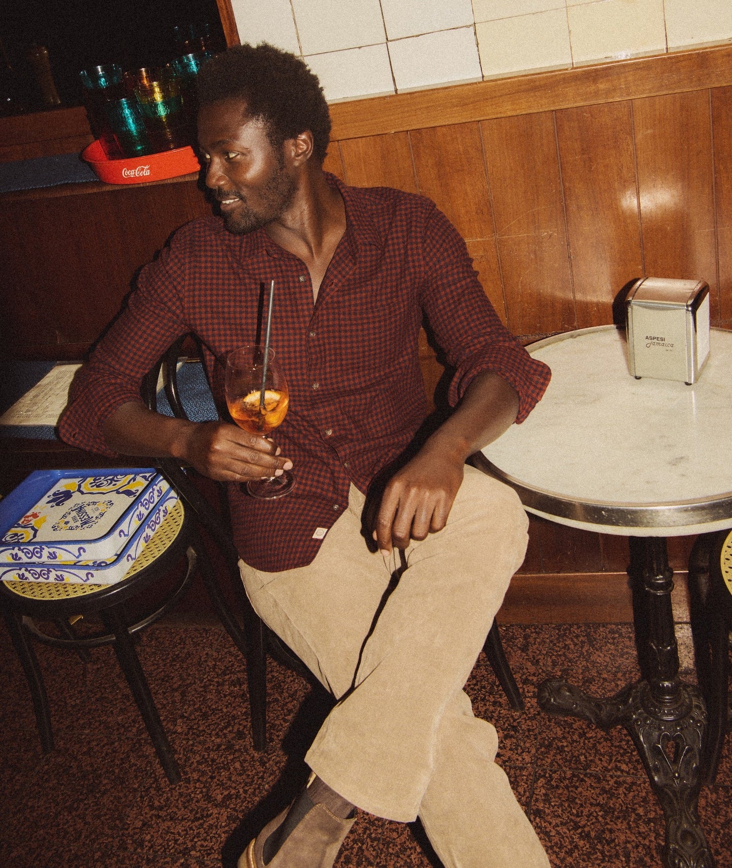 Marine Layer Tahoe Flannel Shirt/red navy gingham