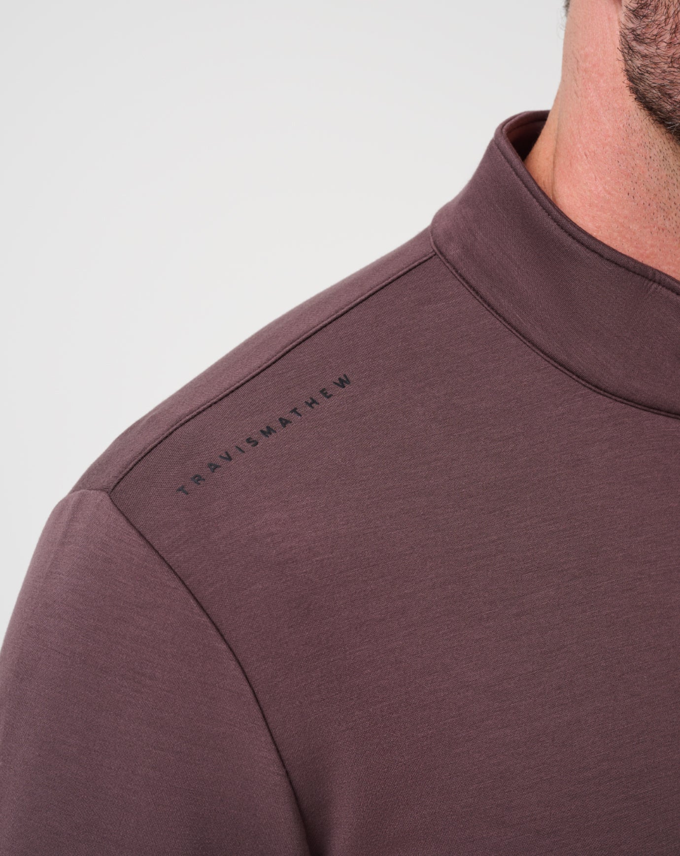 Travis Mathew Fibercloud Quarter Zip-Raisin