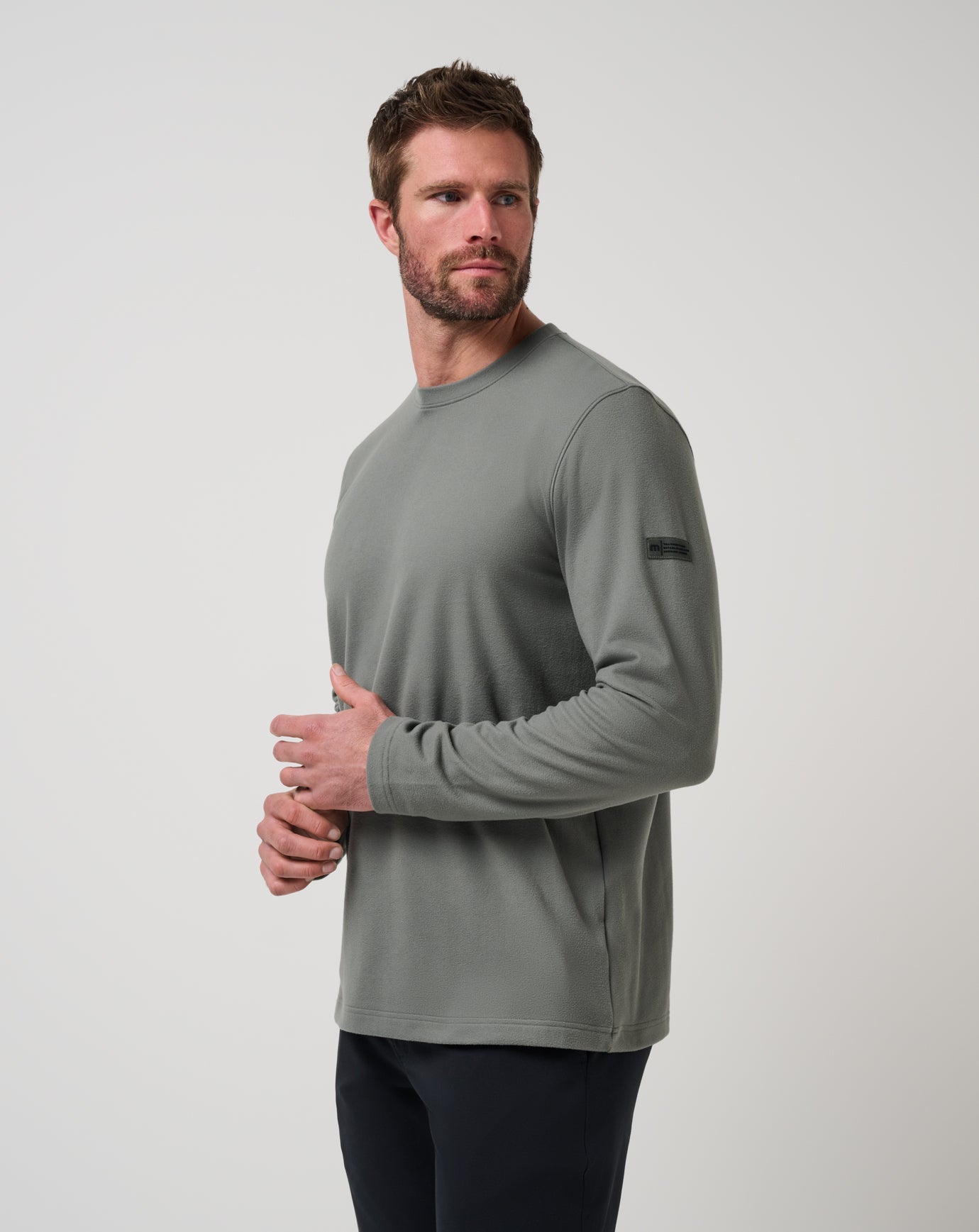 Travis Mathew Peak Fleece Crew -Dark Olive