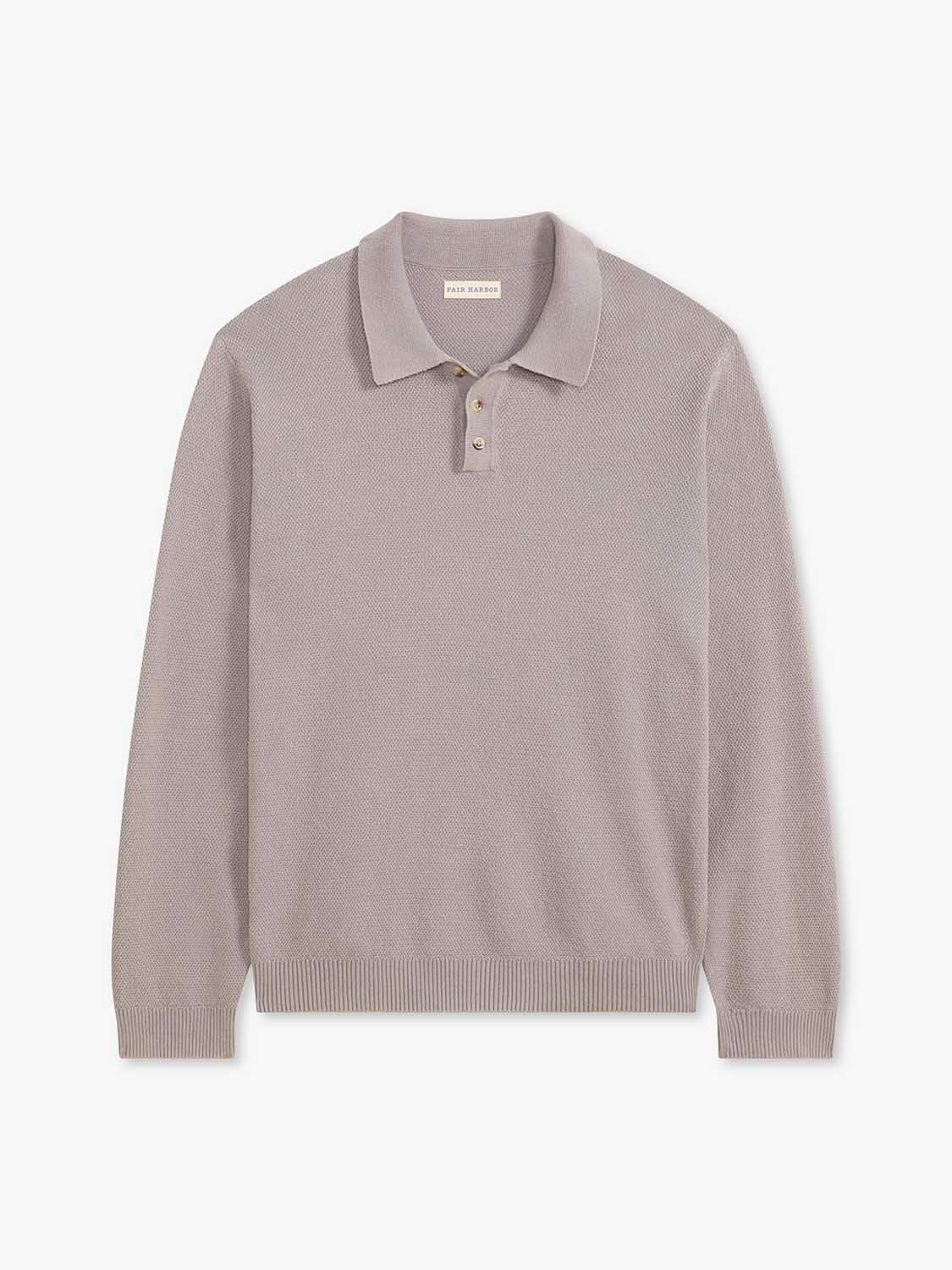 Fair Harbor Mariner Long Sleeve Polo- Seastone