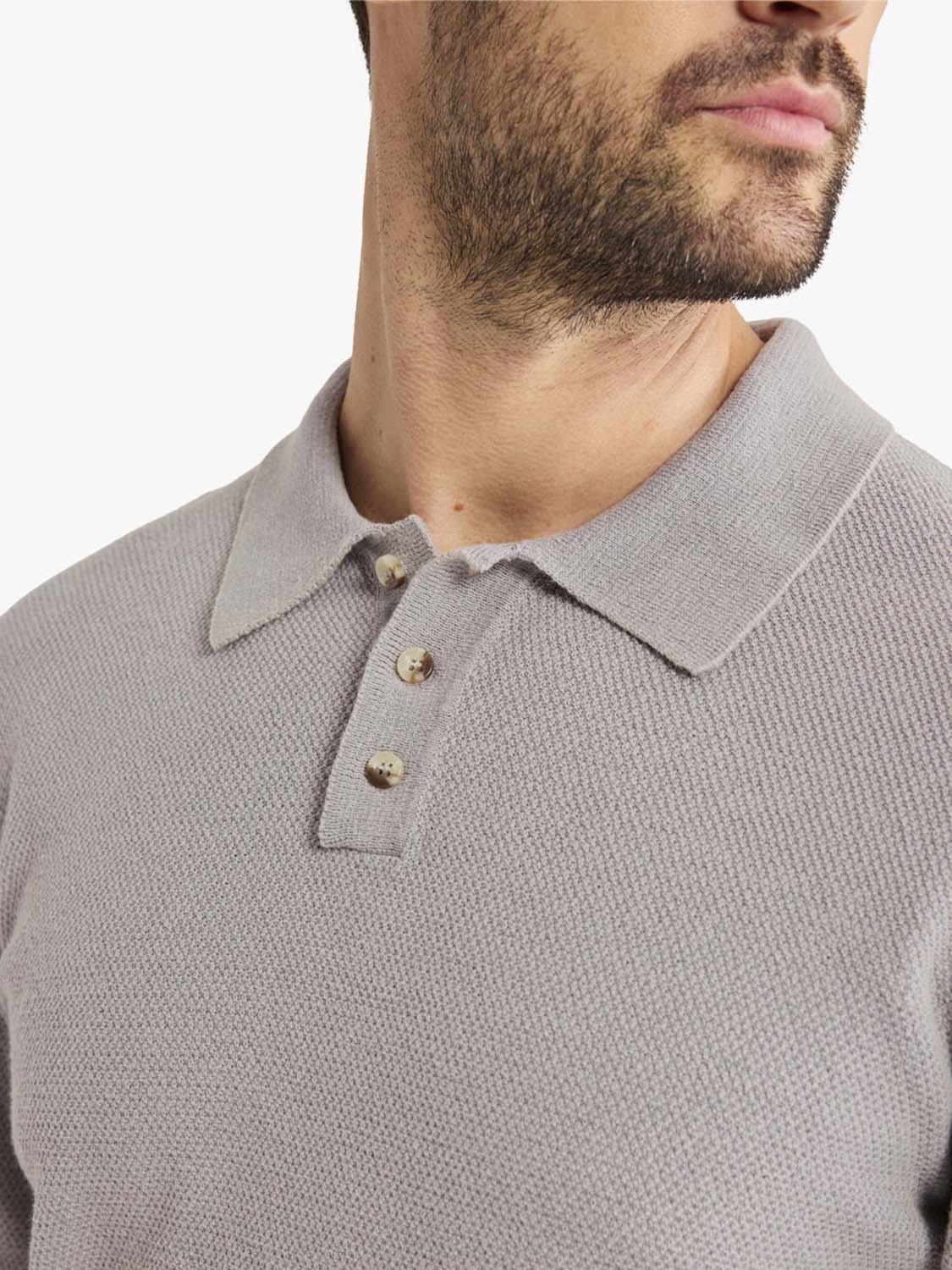 Fair Harbor Mariner Long Sleeve Polo- Seastone