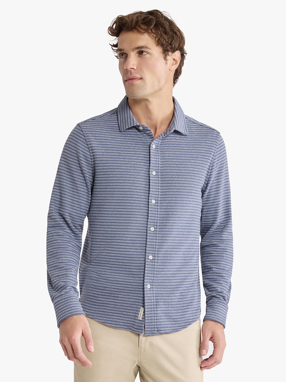 Fair Harbor Sundown Terry Button Up-Martime