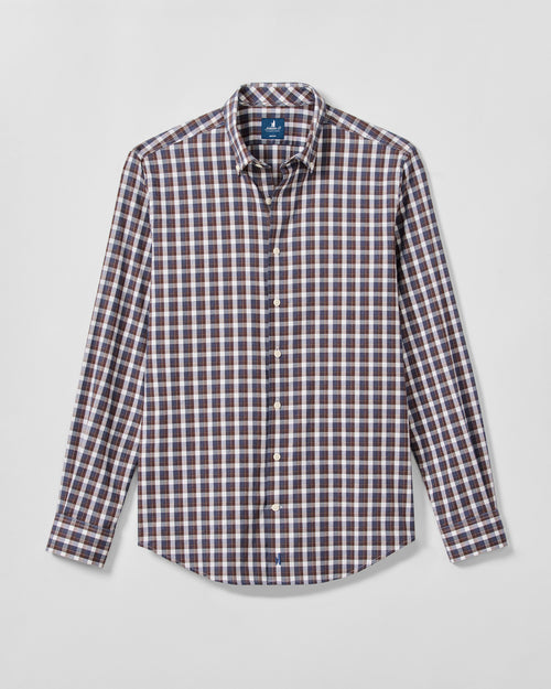Johnnie O Natural Performance Button Down Shirt - Oak Bluffs Plaid