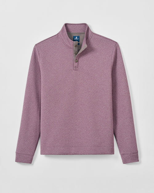 Johnnie O Rockwells Diamond-Quilted Henley Pullover- Fig
