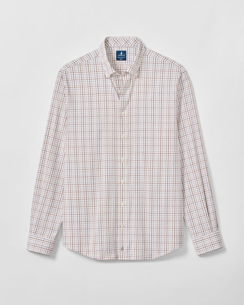 Johnnie O Sandlewood Pane Performance Buttondown-White