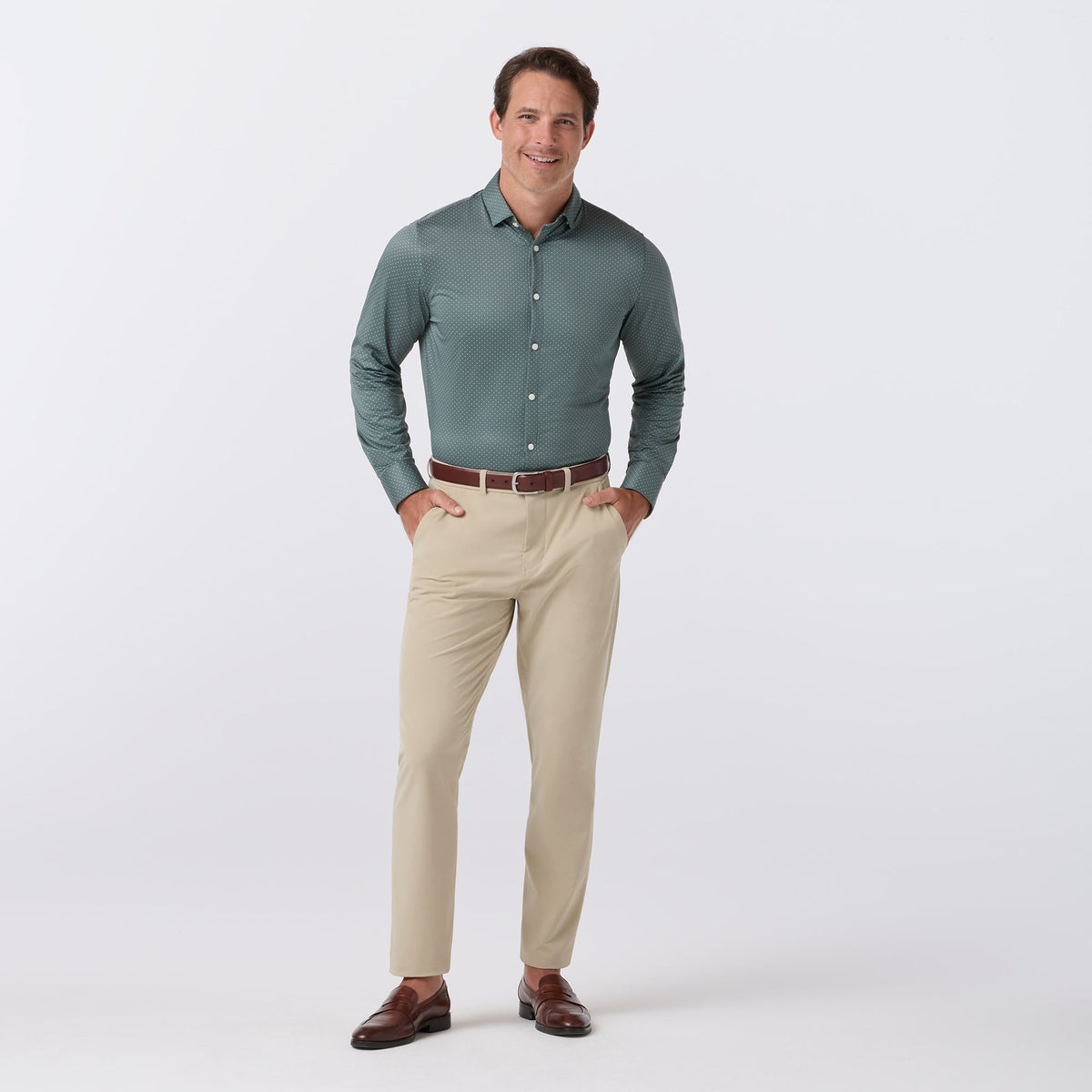 Mizzen & Main Haylard Longsleeve Dress - Hemlock Clover