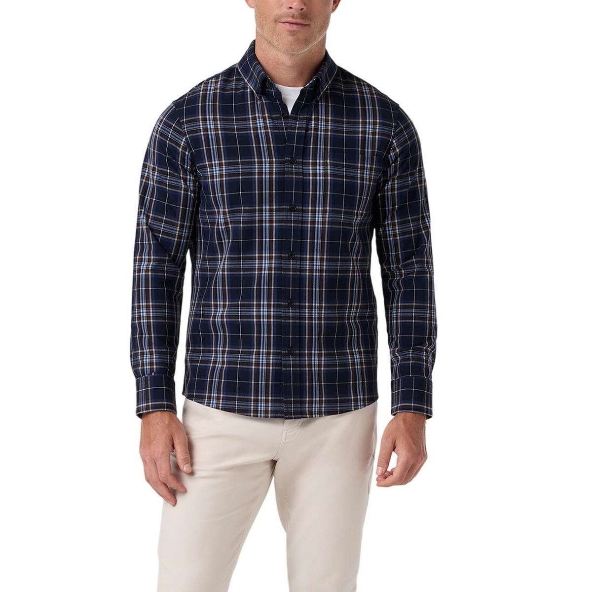 Mizzen + Main City Flannel Navy Thomas Plaid